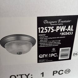 Flush Stainless Dome Bathroom Light