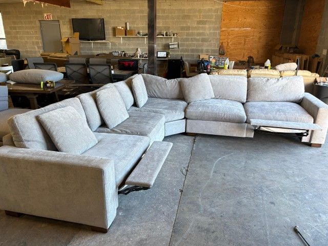 Fabric Power Recliner Sectional couch
