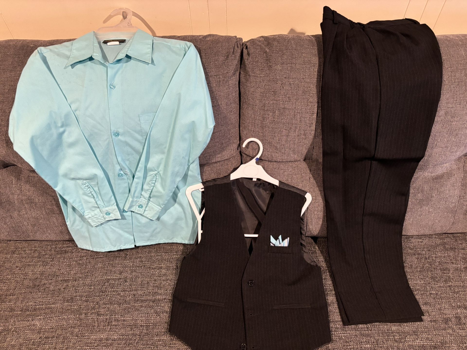 Boys Party Attire Size 10 Black & Teal