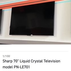Sharp Commercial 70" Liquid Crystal Television model PN-LE701