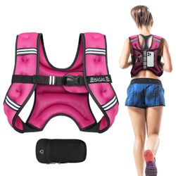 10 lbs Weight Vest with Detachable Phone Pouch, Rucking 