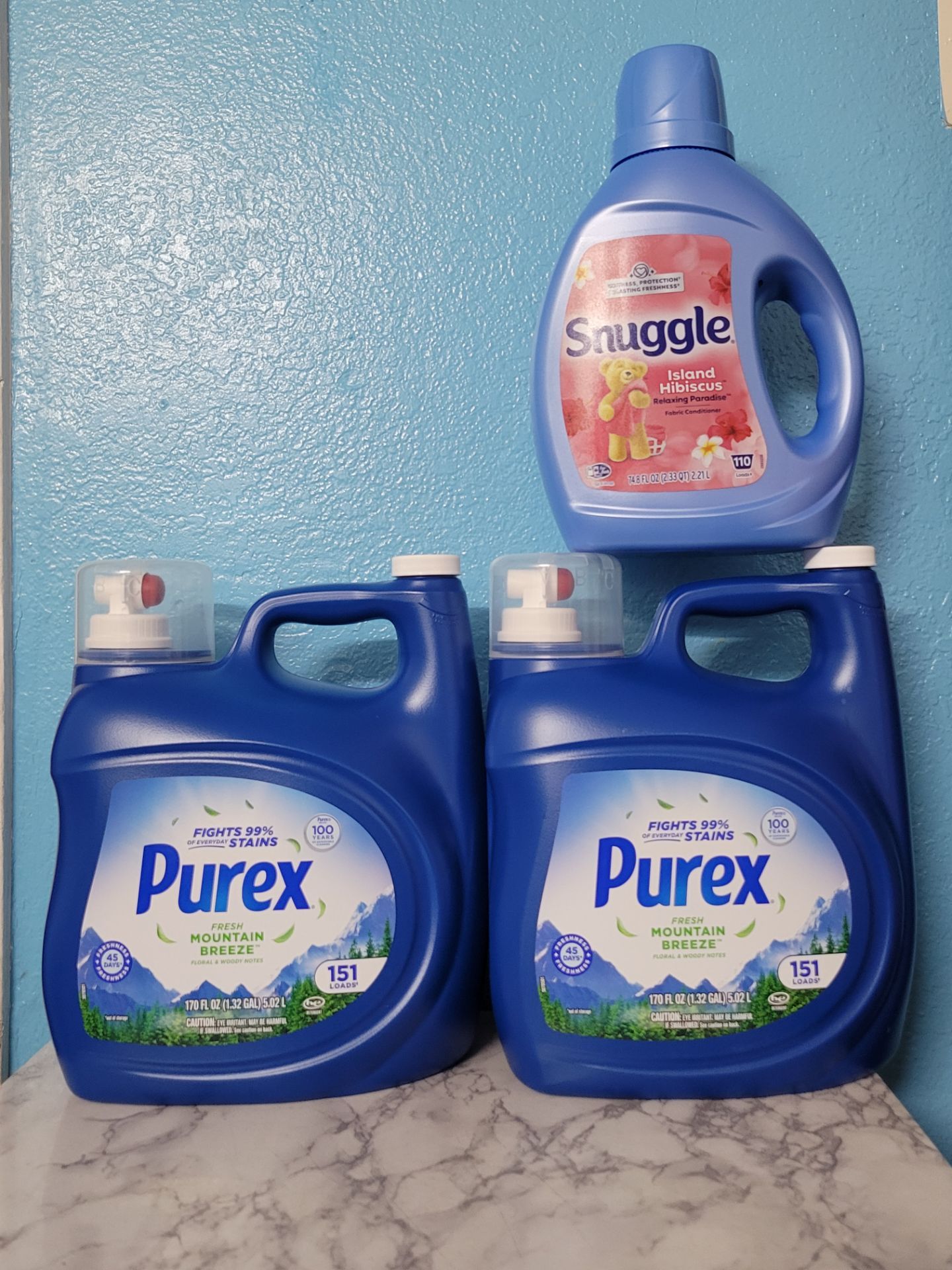 Purex Detergent and snuggle Softener