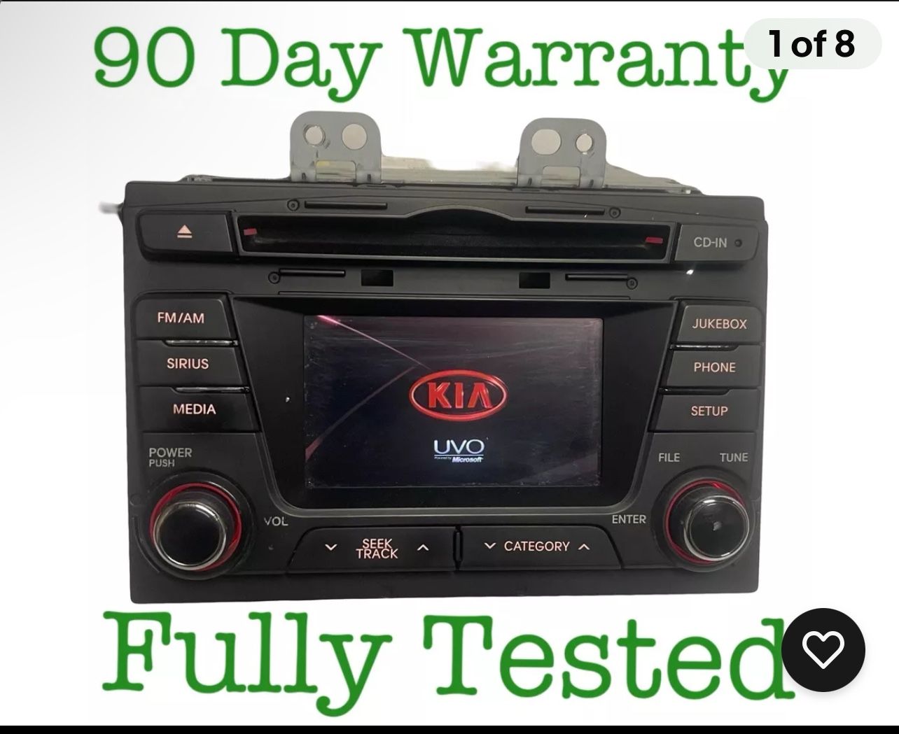 2011 - 2013 Kia Optima UVO AM FM MP3 SAT HD Radio Jukebox BLACK 96160-2t000CA