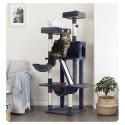 Ouritsu Cat Tree, 61 inch Tall Cat Tower
