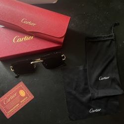Black And Gold Cartier Glasses 