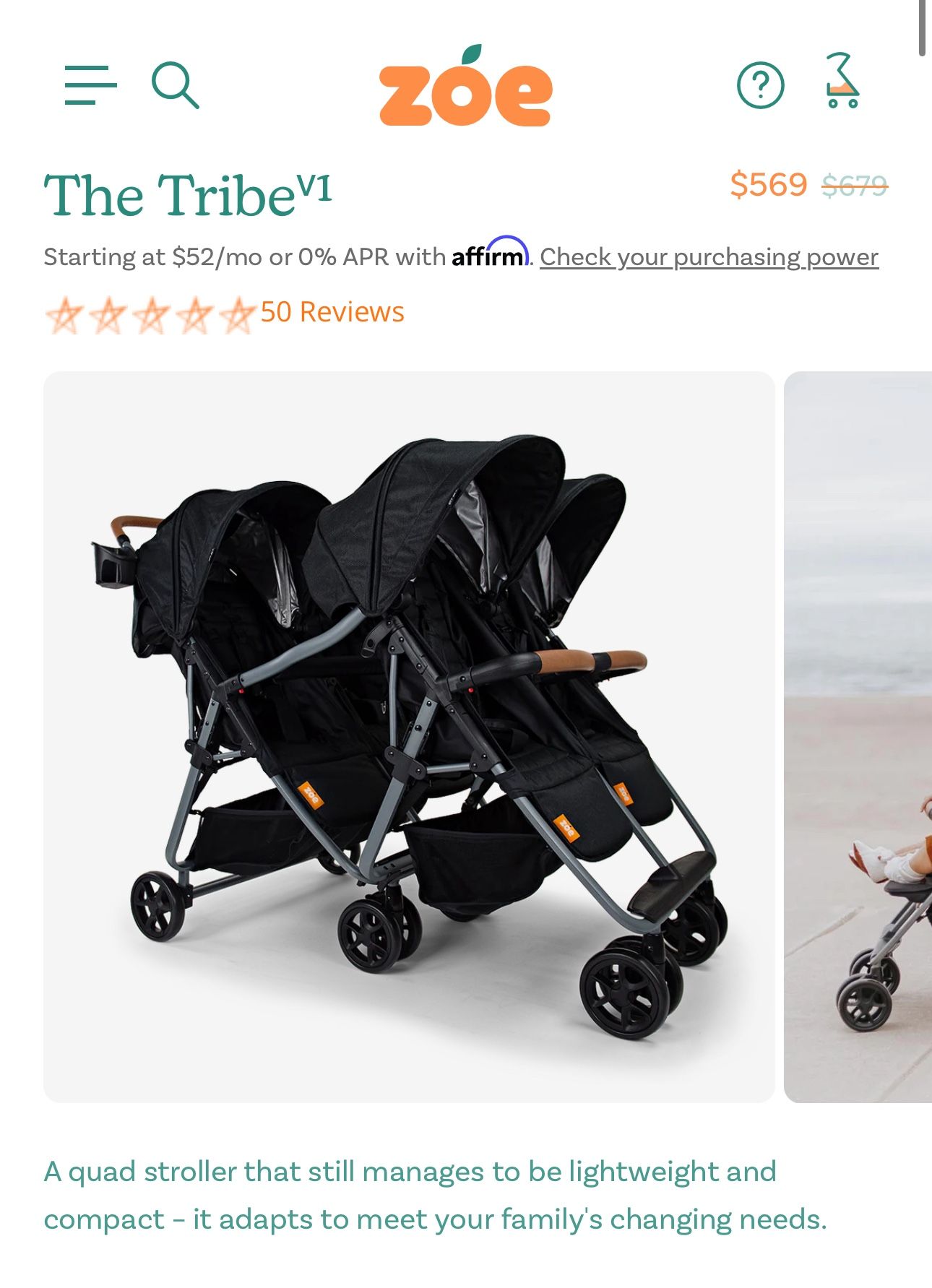 Zoe Baby Stroller Quad tribe V1
