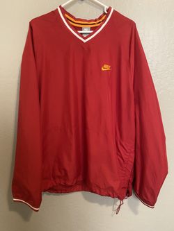 red nike baseball oversized jacket