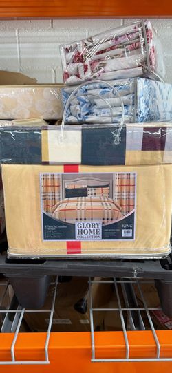 Glory Home King Size 8-Piece Bed Sheet & Curtain Set