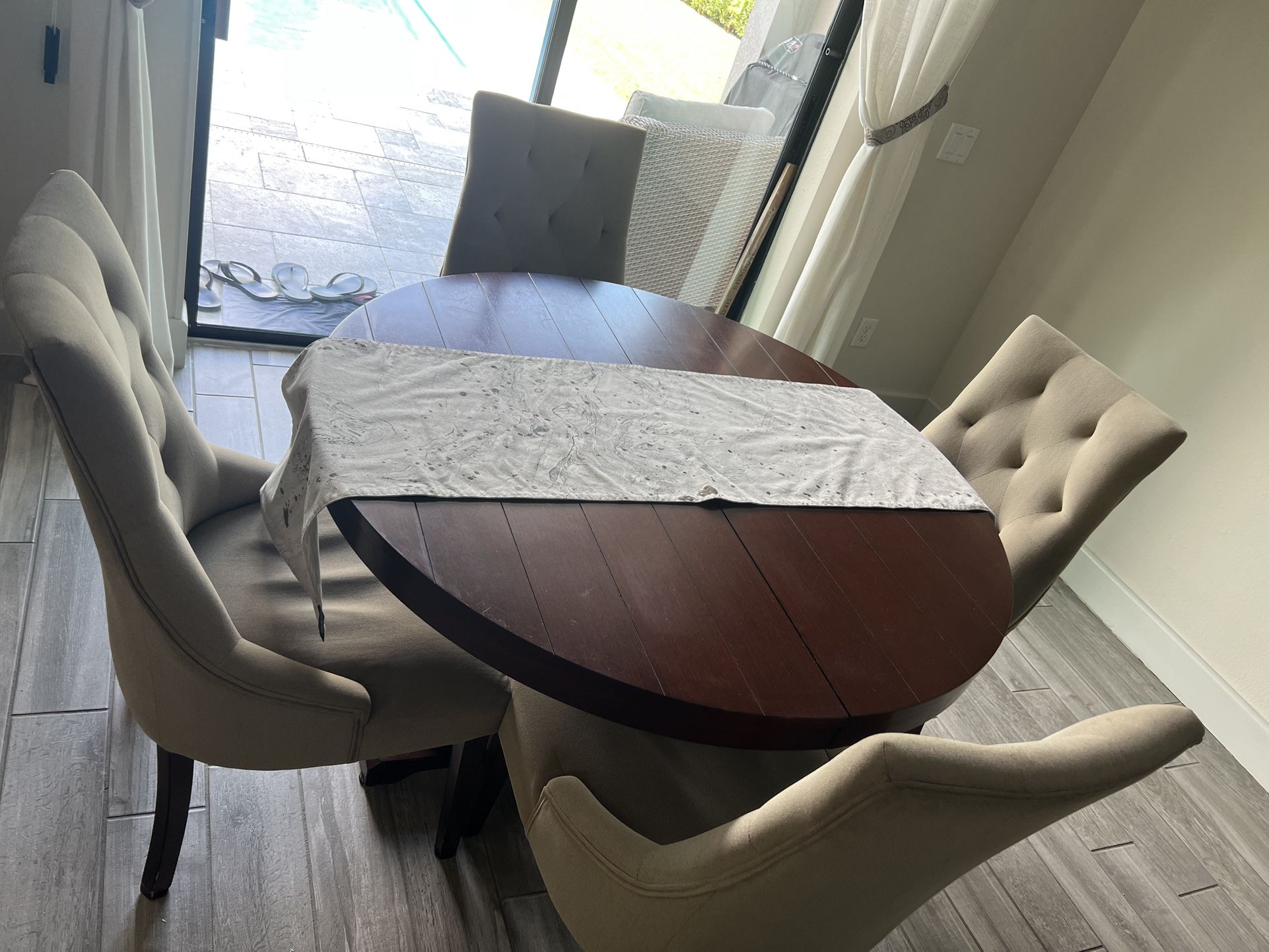 Wooden Table With Chairs
