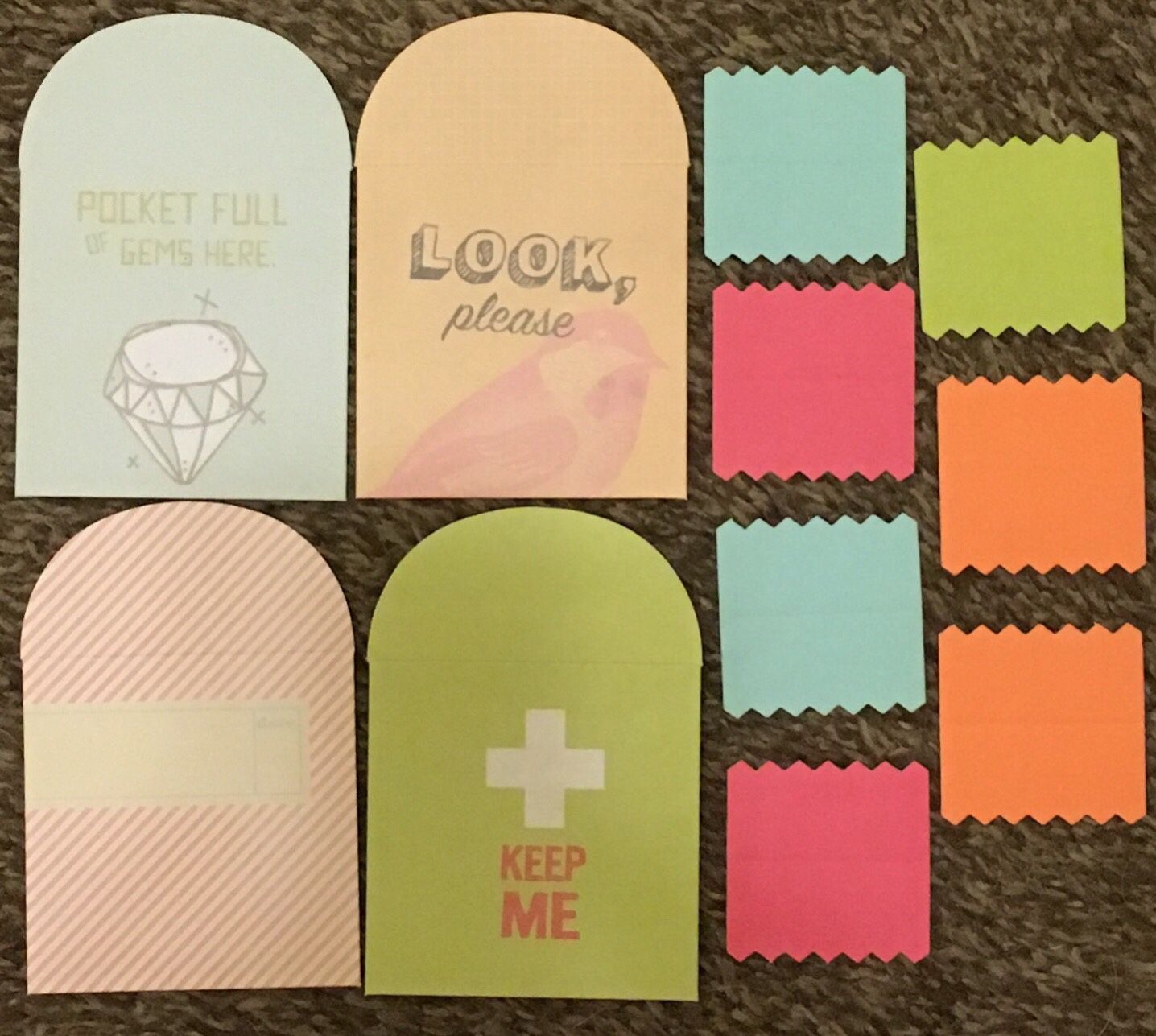 Mini Pocket Envelopes with Mini Notecards