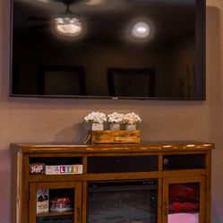 Tv Stand With Soundbar And Fireplace