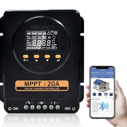 ECO-WORTHY 20A MPPT Solar Controller 12V/24V w/ Bluetooth & LCD Display