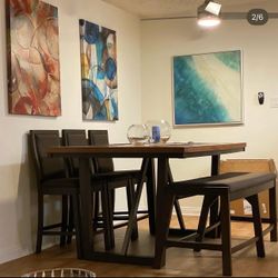 Counter height dining table