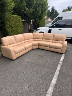 Leather Sectional couch like new