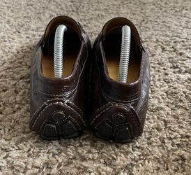 LOUIS VUITTON Men's Mocassin Brown Leather Shoes Penny Loafers