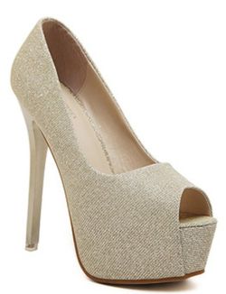 Shinny gold heels