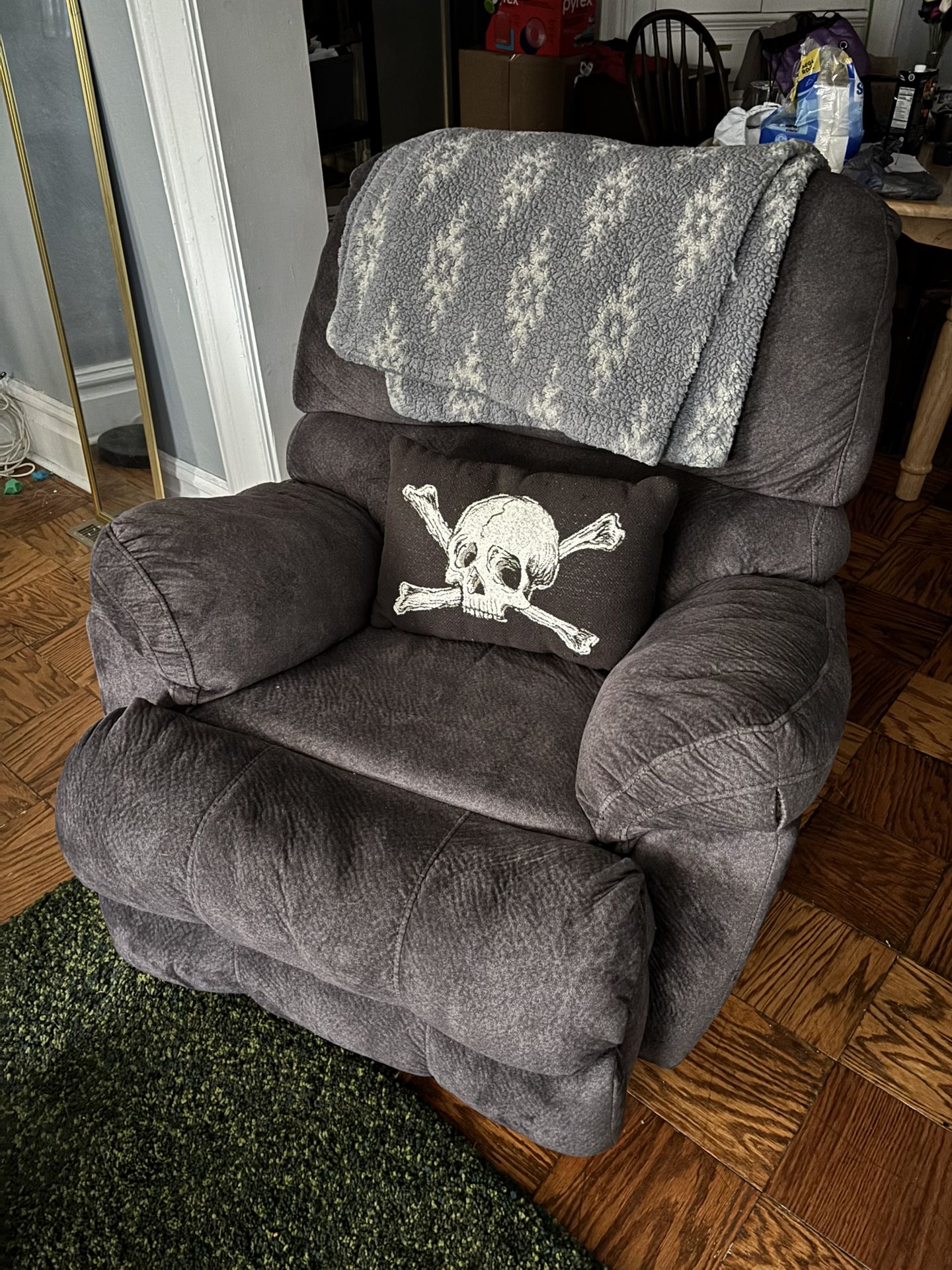 Dark Gray Rocking Recliner
