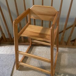 Wooden Child Youth Chair With Seatbelts Like New Condition Olathe Kansas