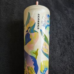 Starbucks 24oz Venti Cold Cup Tumbler - Abstract Tropical Leaf Design (Multi-color)