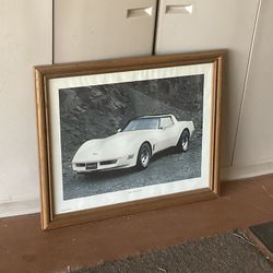 Wooden picture frame of 1981 CORVETTE