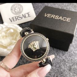 Versace Watch W/ Leather Band