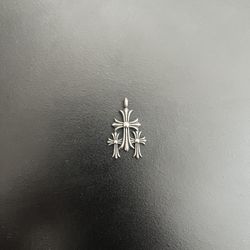Chrome Hearts triple silver cross pendant