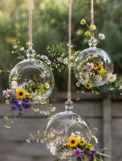 17  Glass Hanging  Terrariums