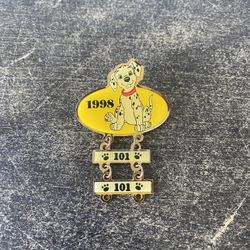 DS - Cast Member Dalmatian and Bone Dangles 1998 Disney Pin 11894