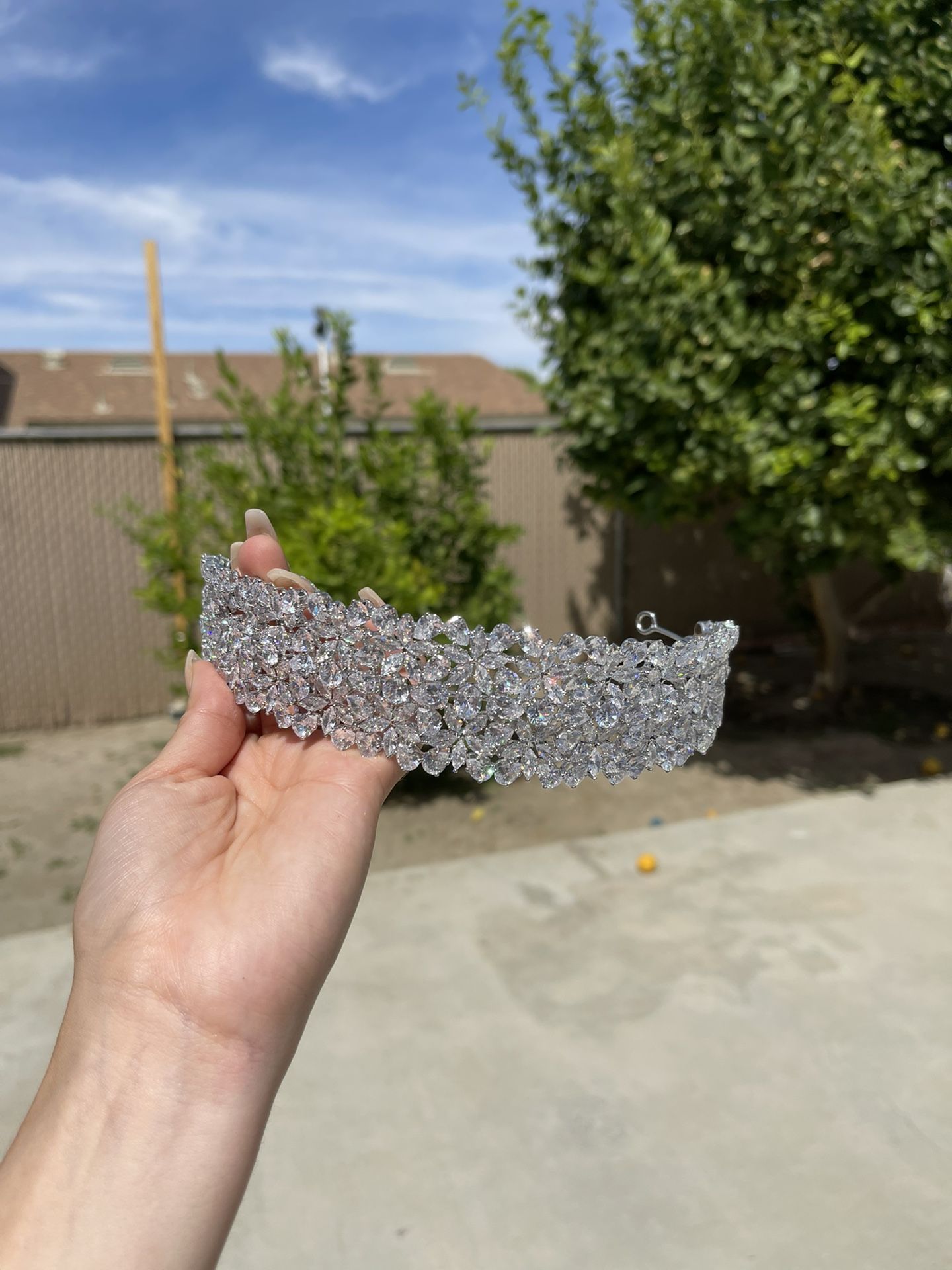 Jeweled Out Cinderella Wedding Crown