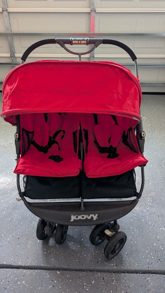 Joovy Scooter X2 Side by Side Double Stroller Red