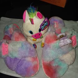 Sketcher Slippers & Belly Stuffed Animal