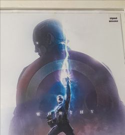 Boss logic signed captain america poster