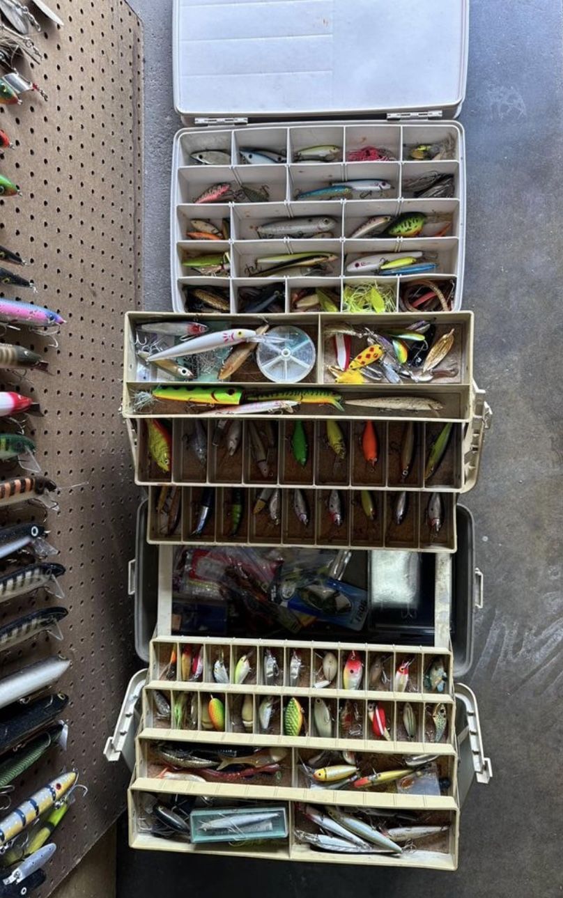 2 Fishing Tackle Boxes Full Of Lures 