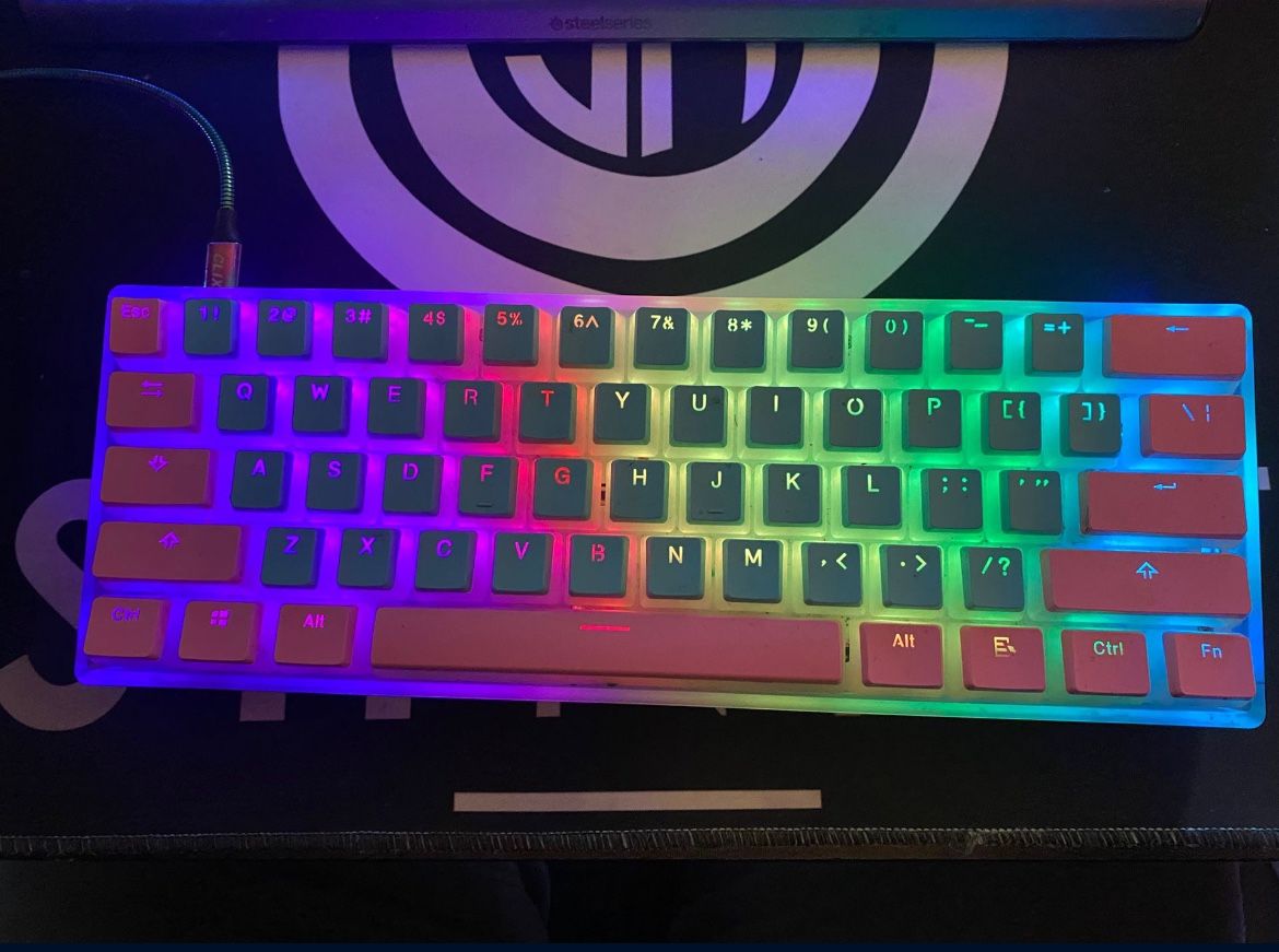 Clix Cotton Candy Keyboard Blue Switches