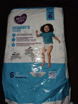 Size 6 diapers- open package