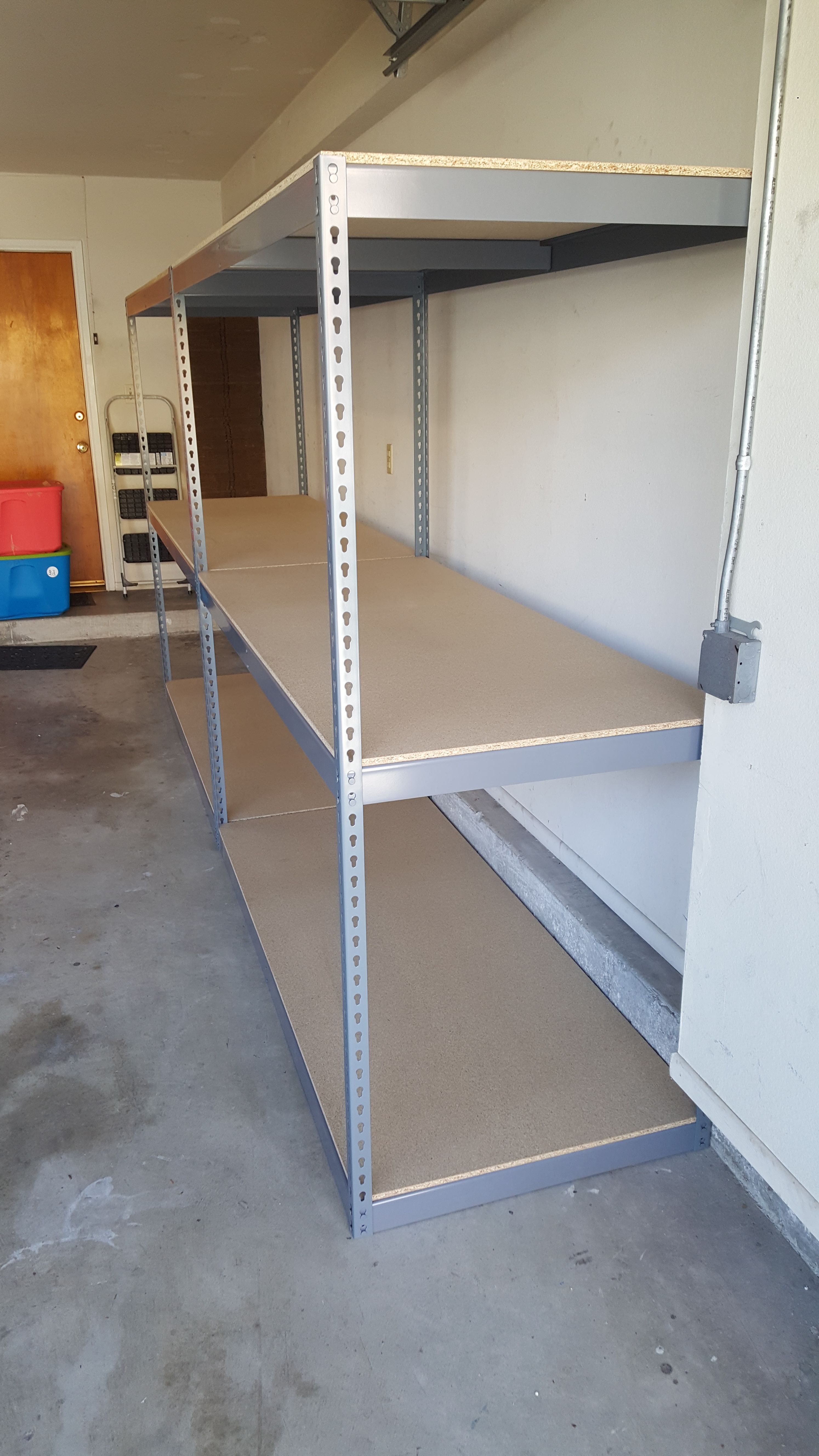 Industrial Shelving 72 in W x 36 in D Boltless Warehouse Rivet Storage Rack Similar to Uline Stronger Than Homedepot Lowes And Costco Delivery Availab