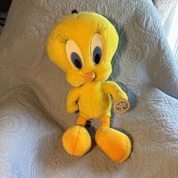 $30 NWT BEDSIDE Tweety Bird That’s All Folks  24” Vintage Stuffed Animal Plush