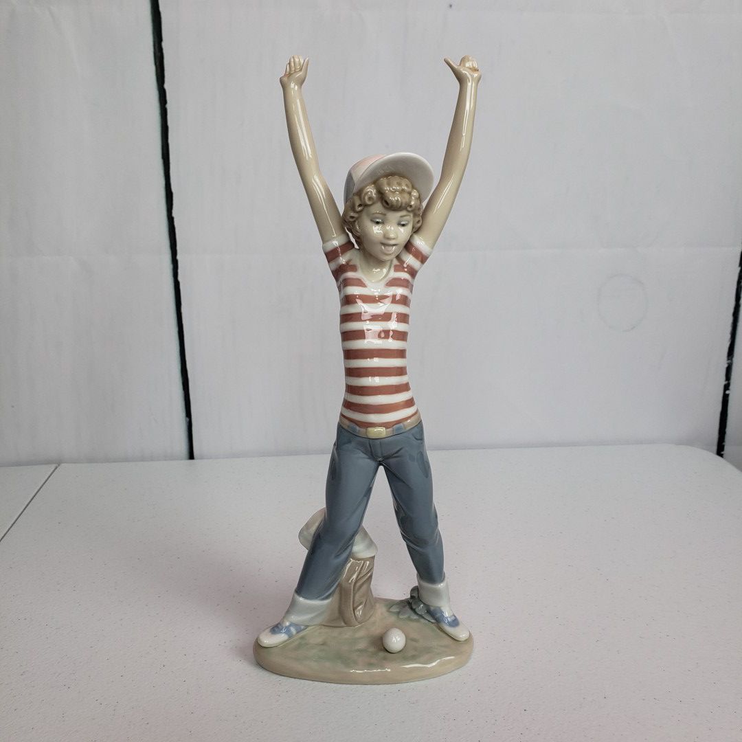 Lladro Baseball Fan Porcelain Figurine