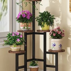 Tribesigns Corner Plant Stand Indoor, 6 Tiered Plant Shelf Flower Stand, Tall Multiple Potted Plant Holder Rack Planter Organizer for Living Room Balc