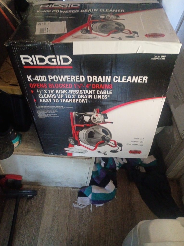 Brand New Still In Original Packaging K400 Powered Drain Cleaner