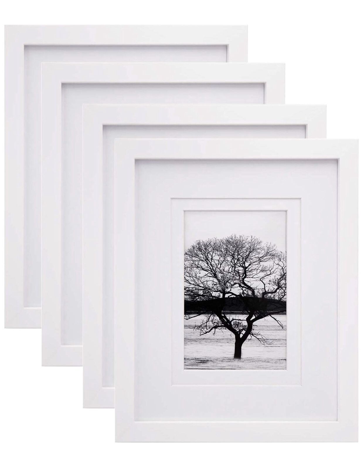 Brand New; White Wood Picture Frames