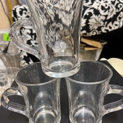 Clear Glass Mug Set