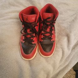 Nike Air Jordans Red/Black 7Y Boys