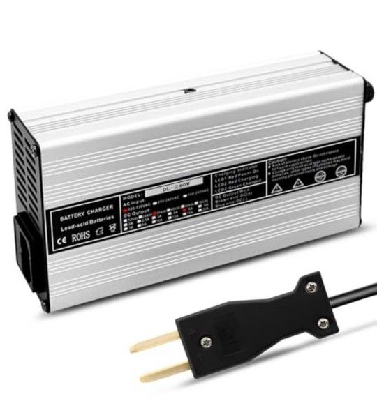 Nakkaa 36V 5A Golf Cart Charger with Crowfoot Connector Plug Compatible with TXT DS Golf Cart