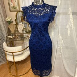 New Blue Party Dress Lace And Coquette 4