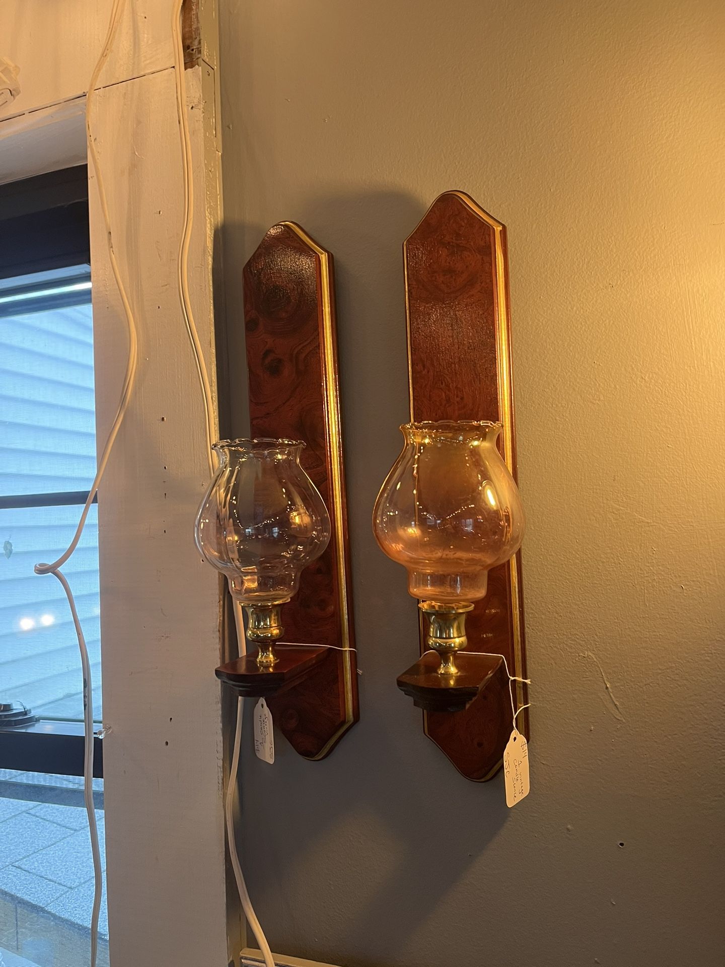 Vintage Pair Of Wall Candle Sconces
