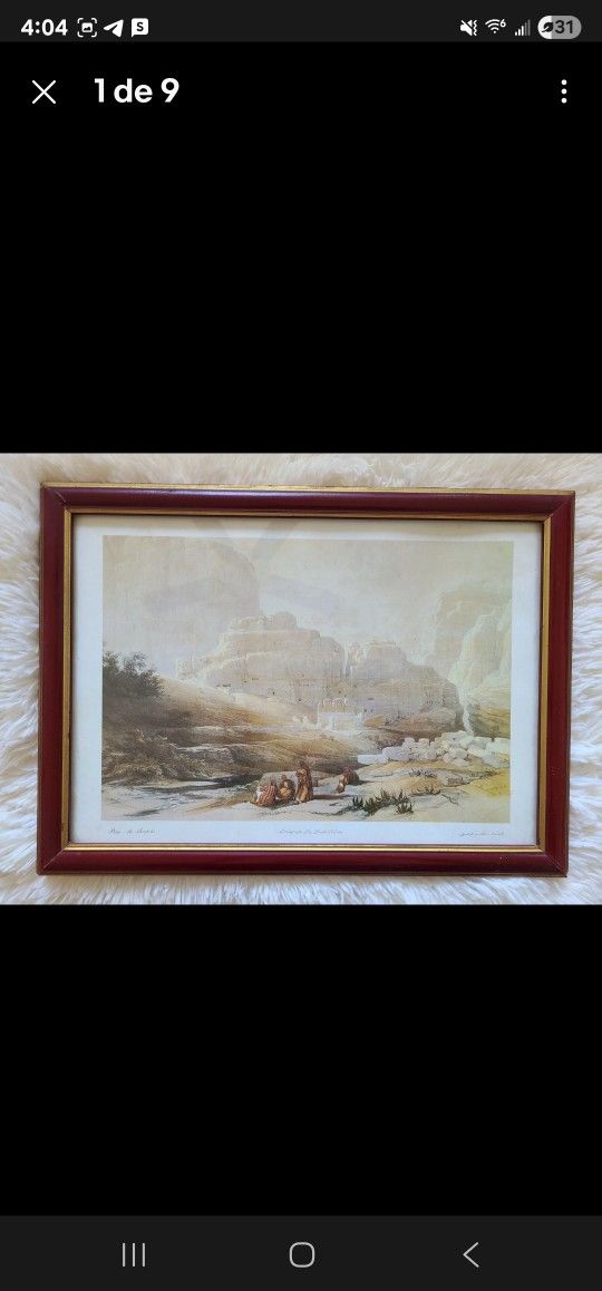 Vintage Litography Petra The Acropolis Pharaoh's Palace David Roberts L. Haghe