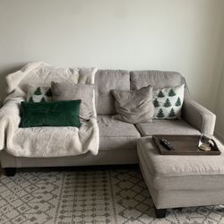 couch + ottoman $100