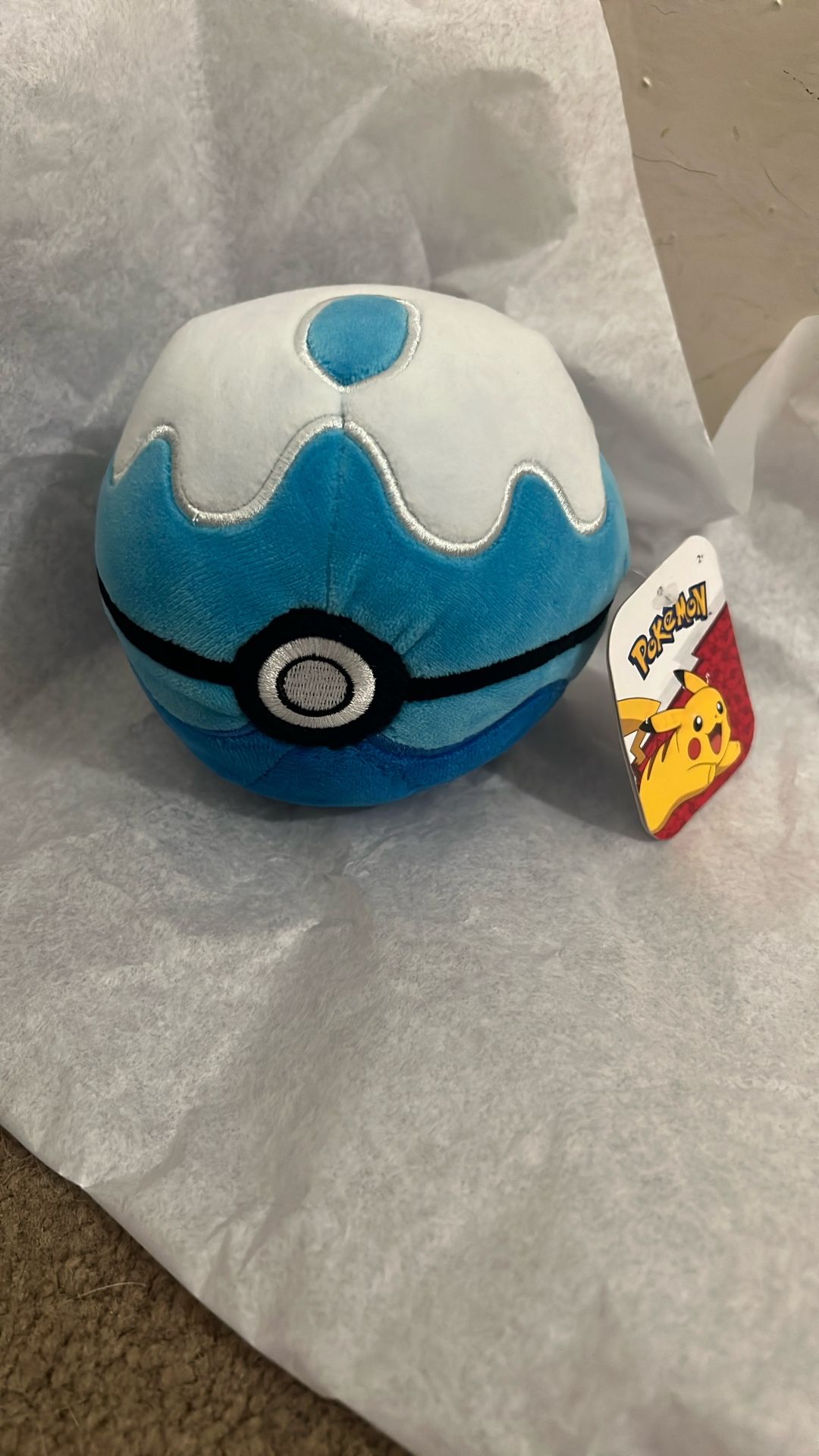 2024 POKEMON NINTENDO PLUSH POKE BALL BLUE NEW 