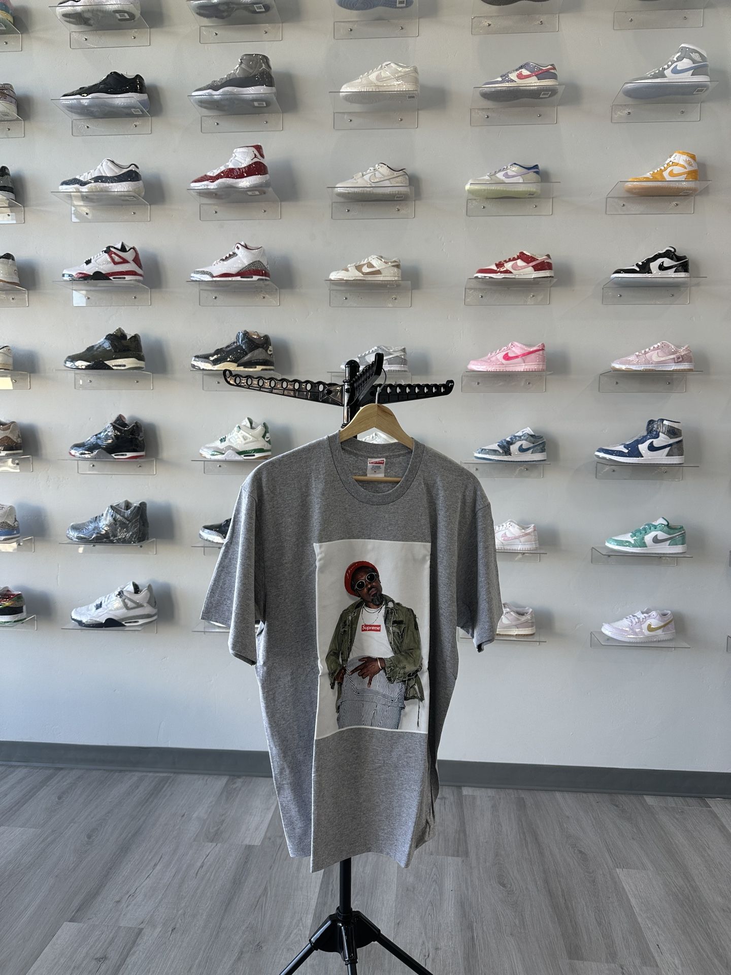 Brand New Supreme André 3000 Tee Heather Grey Size M